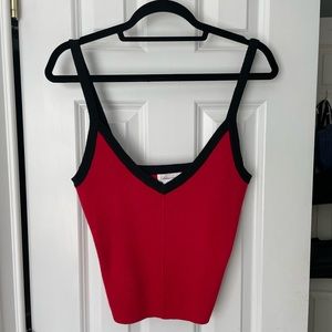 Lovers + Friends red top. Is a small, but fits like S/M!
